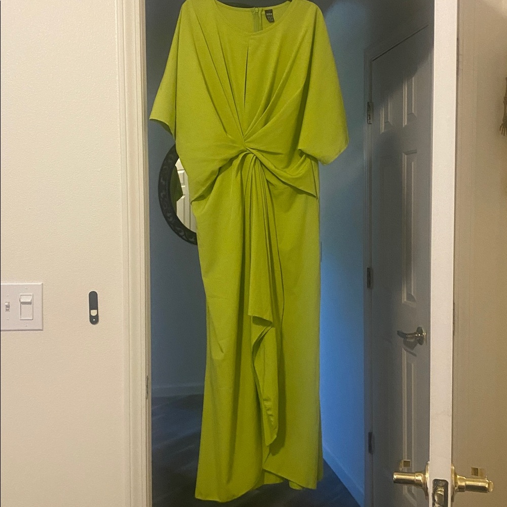 SHEIN Lime Green Zippered Top